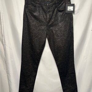 Joe's" The Charlie High Rise Skinny Jeans - Dark Leopard Print Pants